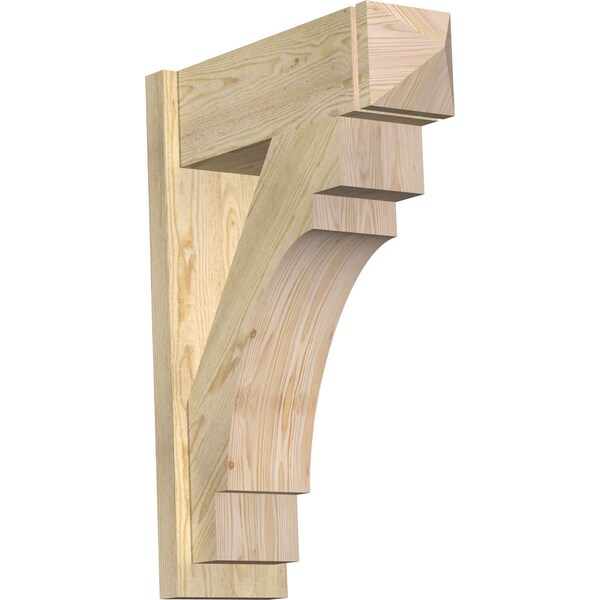 Ekena Millwork Merced Rough Sawn Arts and Crafts Outlooker, Douglas Fir, 8"W x 24"D x 32"H OUT08X24X32MRC03RDF - main